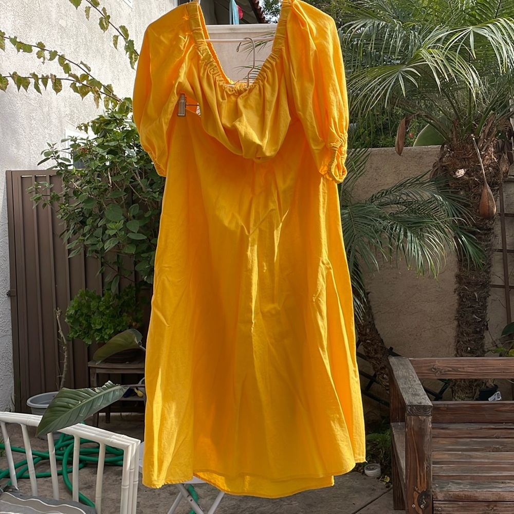 Farm Rio | Cut Out Yellow Dress - Gem